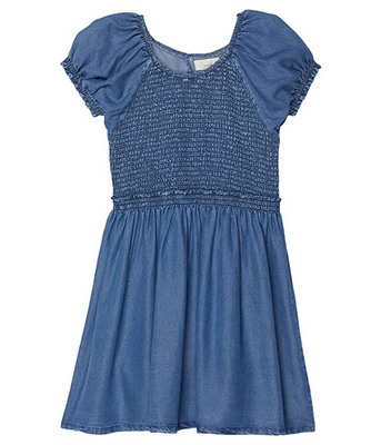 Blue PEEK Smocked Dress