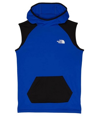 Blue North Face Kids Never Stop Sleeveless Hoodie