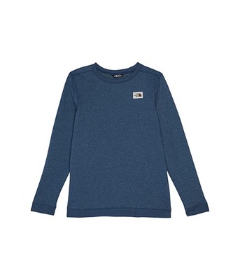 Blue North Face Kids Heritage Patch Crew
