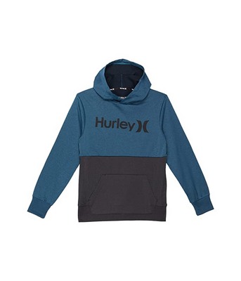 Blue Hurley Kids Dri-FIT Solar One and Only Pullover Hoodie
