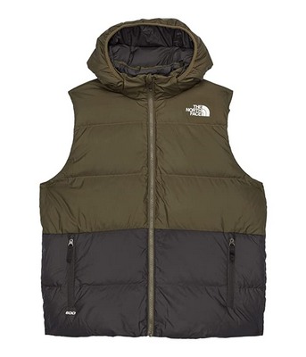 Brown North Face Kids Reversible North Down Hooded Vest