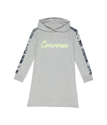 Gray Converse Kids Camo Inset Hoodie Dress