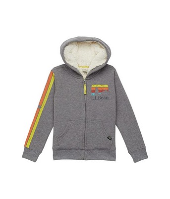 Gray L.L.Bean Sherpa-Lined Hoodie