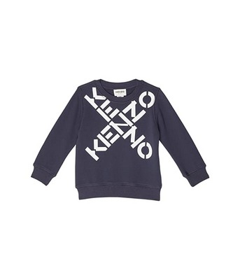 Gray Kenzo Kids Maxi Cross Sweatshirt