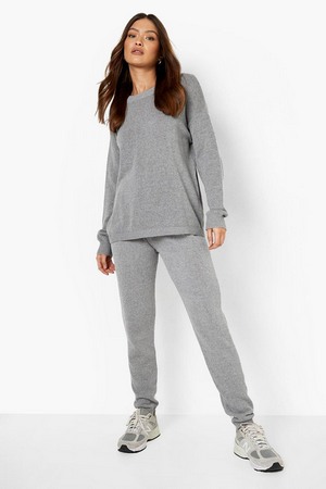 Knitted Co-Ord, Grey, L, Grey