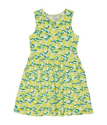 Multicolor PEEK Lemons All Over Print Dress