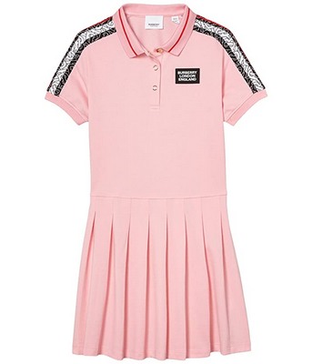 Pink Burberry Kids Becca Sleeveless Dress