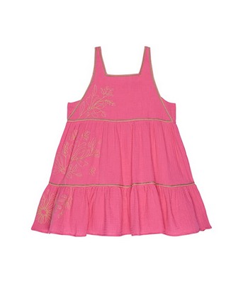 Pink PEEK Tiered Dress