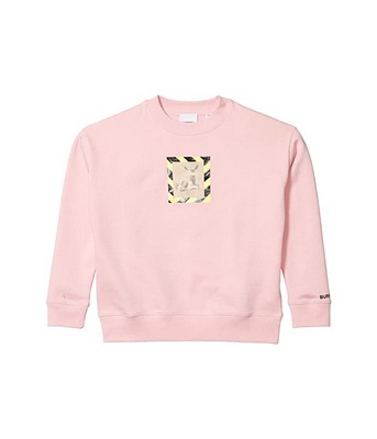 Pink Burberry Kids Carrie Deer Sweatshirt