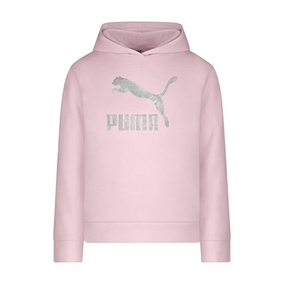 Pink PUMA Kids Classics Pack Cotton Fleece Pullover Hoodie