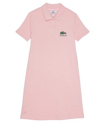 Pink Lacoste Kids Logo Minecraft Dress