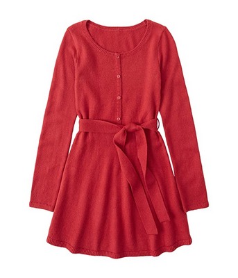 Red abercrombie kids Fit-and-Flare Sweaterdress
