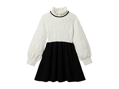 White Janie and Jack Color-Blocked Sweater Dress