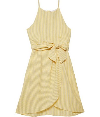 Yellow HABITUAL girl Tank Yarn-Dye Stripe Dress