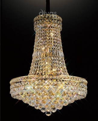Diyas il32090 frances crystal ceiling pendant in french gold