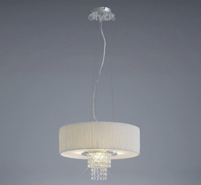 Diyas il30272/wh nerissa white and crystal ceiling pendant light