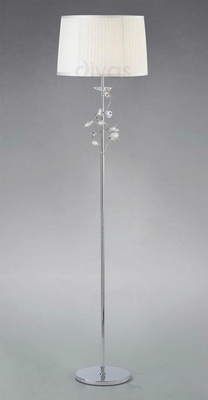 Diyas il31214 willow floor lamp in polished chrome finish