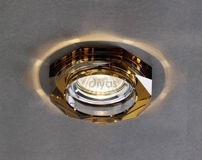 Diyas il30823bz bronze crystal recessed hexagonal downlight fascia