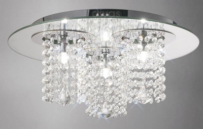 Diyas il31465 pegasus crystal flush ceiling light