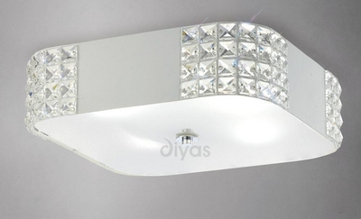 Diyas il31191 denver flush ceiling light in polished chrome