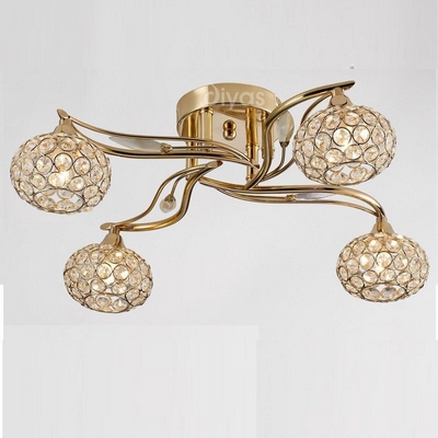 Il30964 leimo 4 light french gold ceiling light