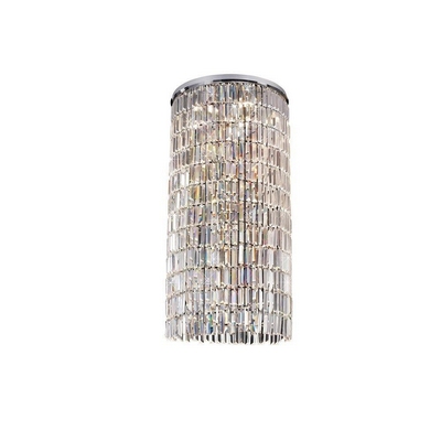 Diyas il30076 torre 6 light plate ceiling light in polished chrome