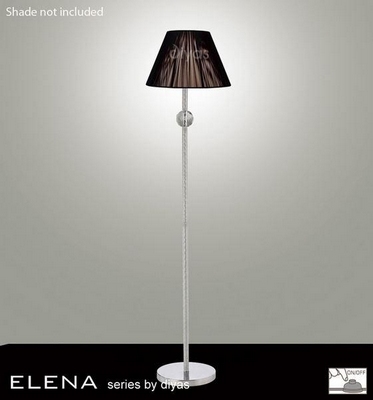 Il30610 elena chrome and crystal cloth floor lamp base