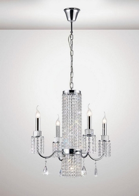 Diyas il31542 emily 5 light chandelier light in polished chrome