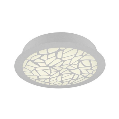 Mantra m5512 petaca led patterned flush ceiling light in white and crystalline