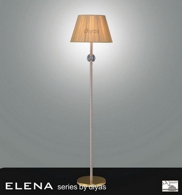 Il30620 elena gold and crystal cloth floor lamp base only