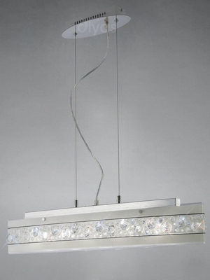 Diyas il31253 cosmic frosted glass and crystal ceiling pendant light