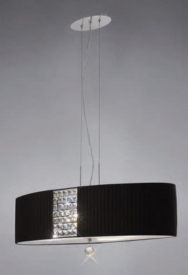 Diyas il31173/bl evelyn black and crystal oval ceiling pendant