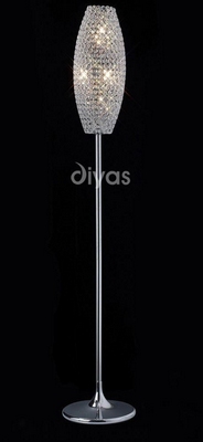 Diyas il30412 kos crystal floor lamp in polished chrome finish