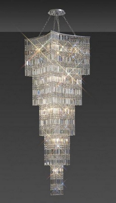 Il30645 gianni 15 light chrome & crystal ceiling pendant