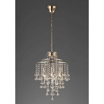 Diyas il32771 inina 4 light ceiling pendant in french gold