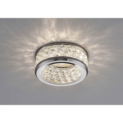 Inspired il30835ch dante three level crystal recessed ceiling downlight in chrome