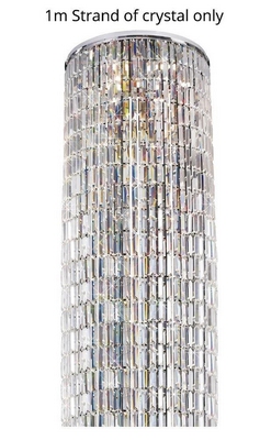 Diyas il30077 torre 7 light plate ceiling light in polished chrome