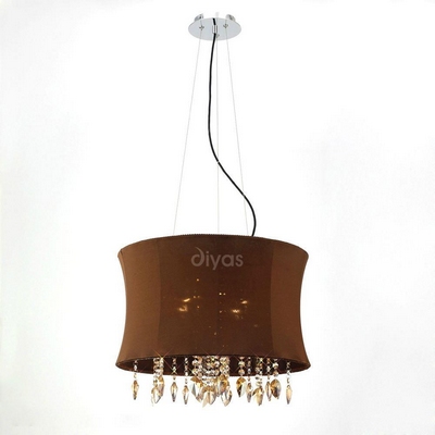 Diyas il30564 niki ceiling pendant light with brown shade
