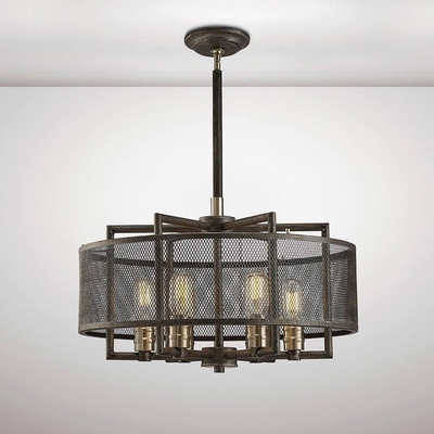 Diyas il31692 parker 6 light ceiling pendant in weathered zinc