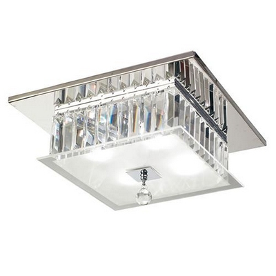 Diyas il30245 tosca glass ceiling flush light in  polished chrome