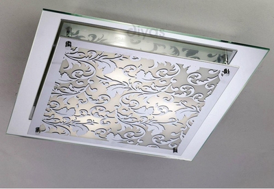 Diyas il31017 roveta decorative flush ceiling light in polished chrome