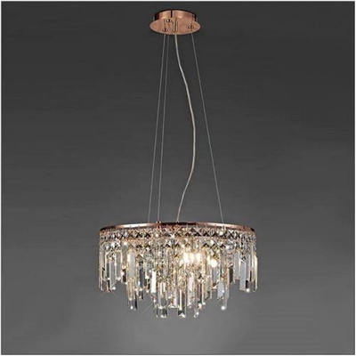 Diyas il31714 maddison 6 light ceiling pendant in rose gold