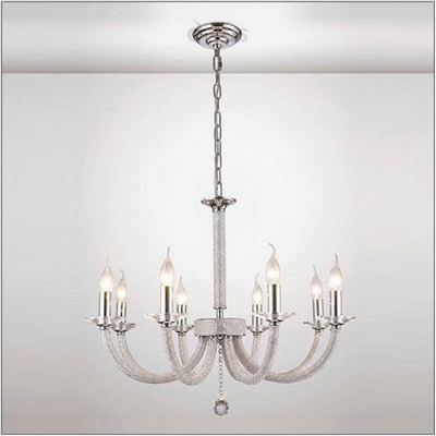 Diyas il30518 elena 8 light pendant light in polished chrome and crystals
