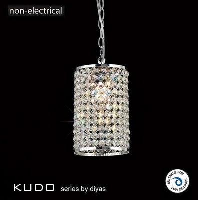 Il60002 kudo chrome and crystal non-electric pendant