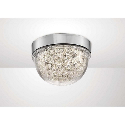 Diyas il80010 harper led small round ceiling light in chrome - dia: 200mm