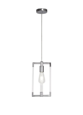 Diyas il32781 canto 1 light double rectangular pendant in polished nickel