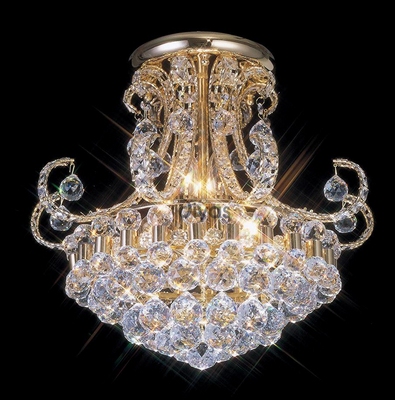 Diyas il30006 pearl crystal ceiling light in gold finish