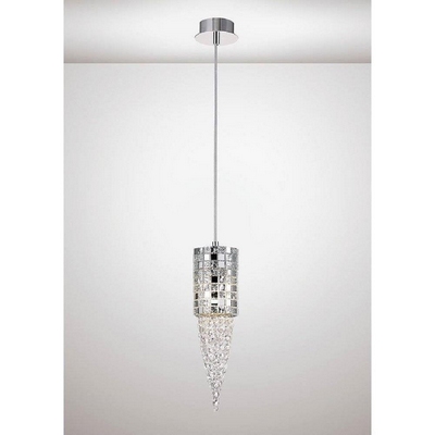 Diyas il31622 camden 1 light ceiling pendant in polished chrome