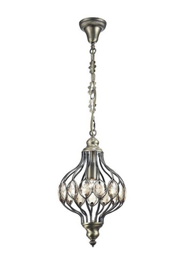 Diyas il31570 marisa 1 light single pendant light in antique brass and cognac