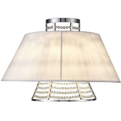 Diyas il30054/wh davina 2 light wall light in polished chrome with white shade